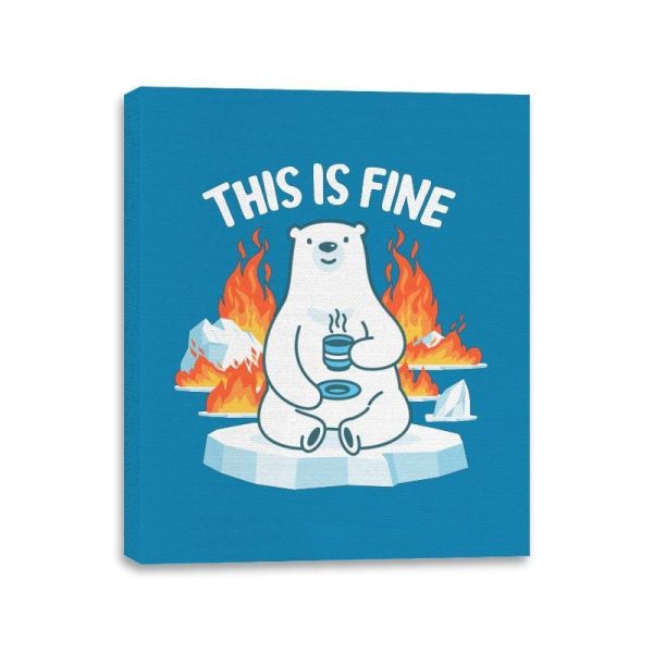 This Is Fine - Canvas Wraps Cheap - Image 2