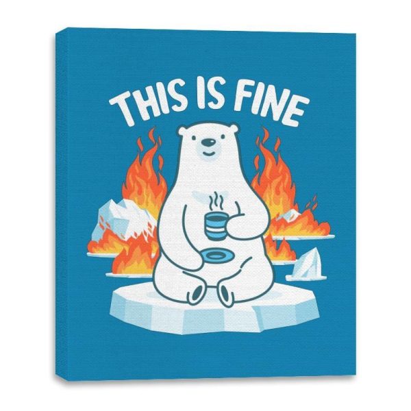 This Is Fine - Canvas Wraps Cheap - Image 3