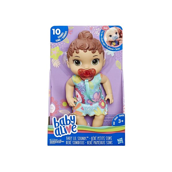 Baby Alive Baby Lil Sounds: Interactive Brown Hair Baby Doll
Via Amazon Online Sale