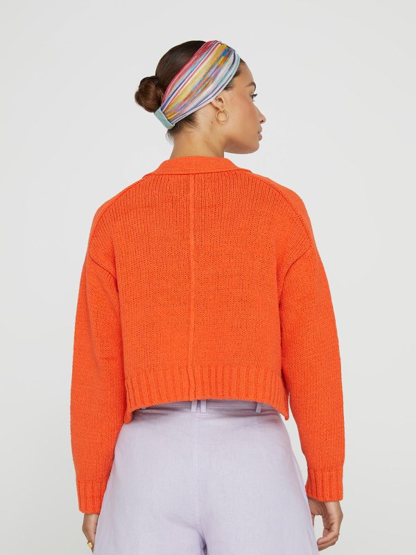 Cropped Cardigan - Papaya For Cheap - Image 3