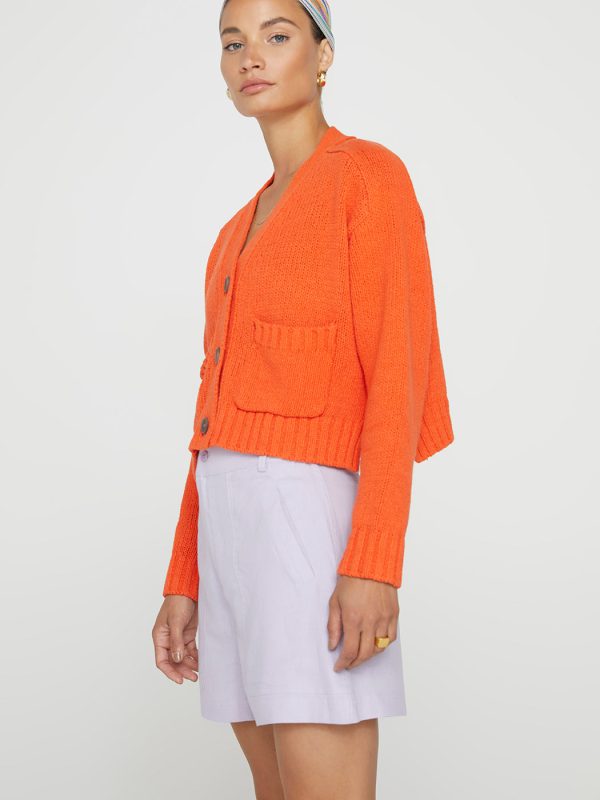Cropped Cardigan - Papaya For Cheap - Image 5
