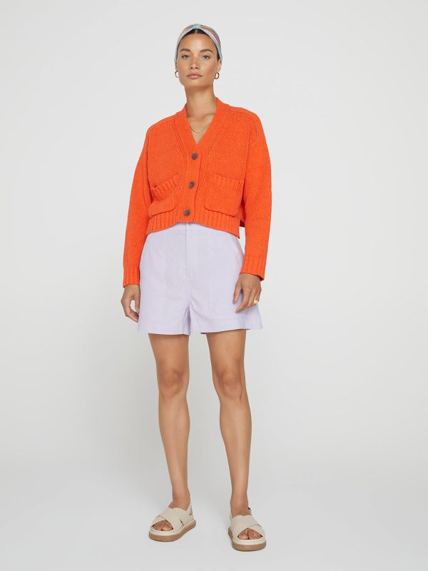 Cropped Cardigan - Papaya For Cheap - Image 4