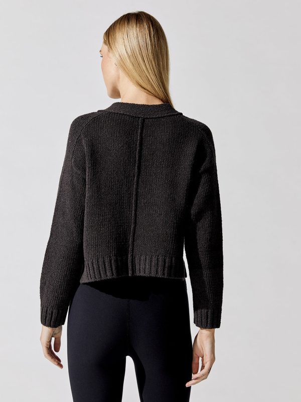 Cropped Cardigan - Washed Black Online Sale - Image 4