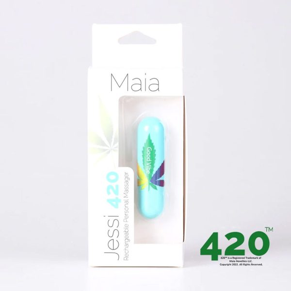 Jessi 420 10 Function Mini Rechargeable Bullet Teal on Sale - Image 4